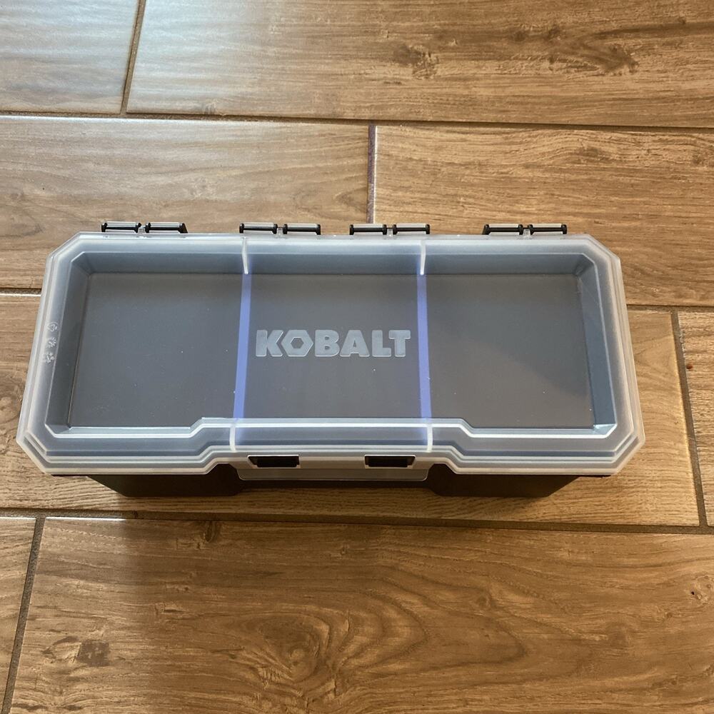Kobalt Small Plastic 3 Compartment Tool Storage Bin Container